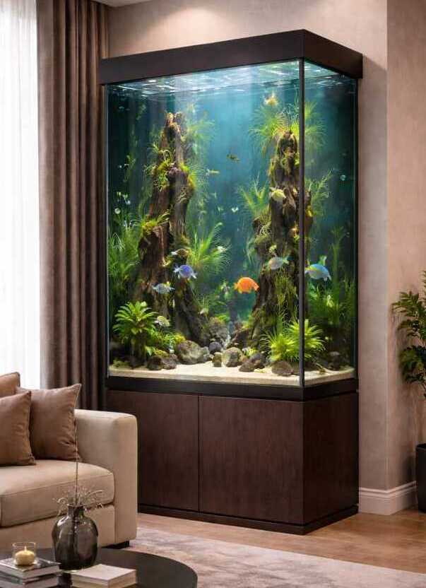 Аквариум из осветлённого стекла