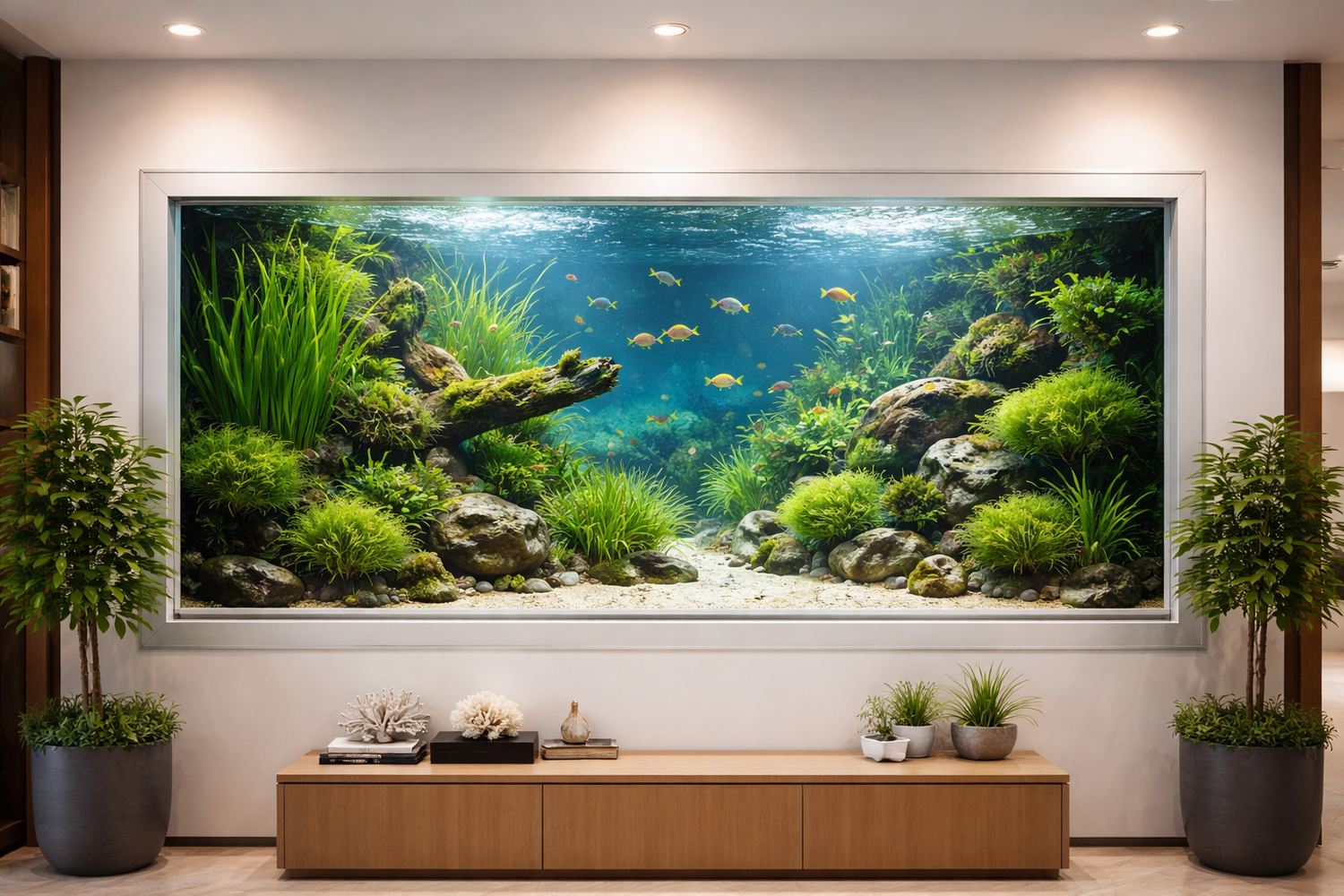 Аквариум в стене
